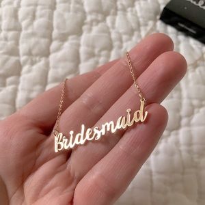 LULUS Bridesmaid Gold Necklace NWT